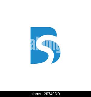 letter bs water motion symbol logo vector Stock Vector