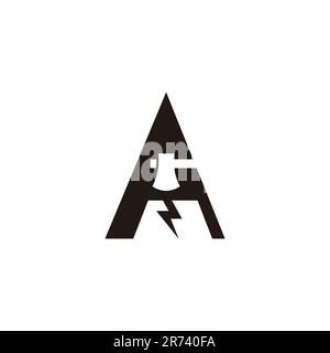 letter a axe smash crush symbol logo vector Stock Vector