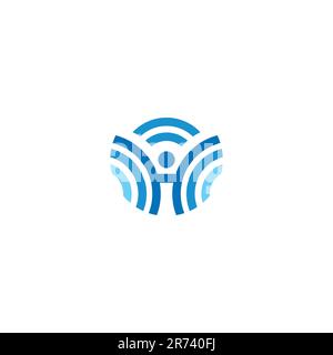Human Connect Logo. Letter H People Logo Stock Vector