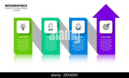 Infographic template with icons and 4 options or steps. Can be used for workflow layout, diagram, banner, webdesign. Vector illustration Stock Vector