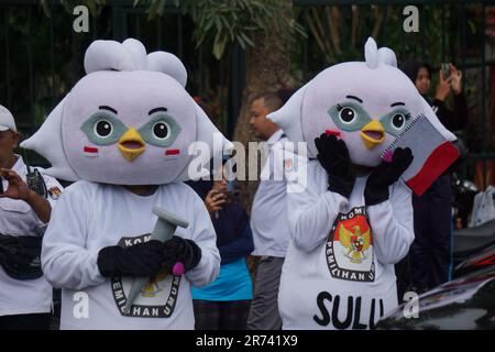 Sura and Sulu are the icon of the Indonesian Election Party Stock Photo