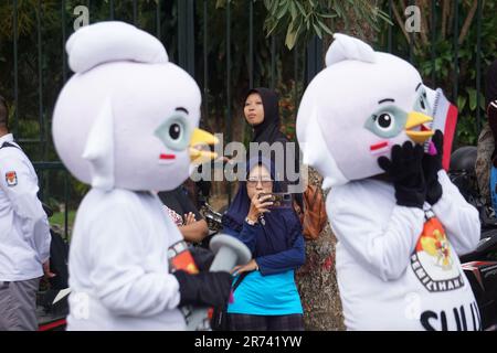 Sura and Sulu are the icon of the Indonesian Election Party Stock Photo