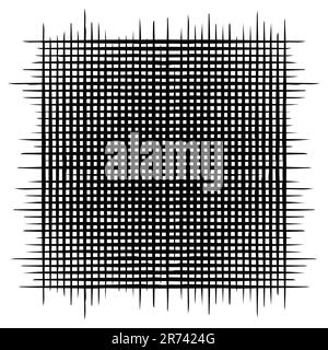 Grunge texture Square black abstract background Checkered pattern Design element Vector illustration Isolated on white background Stock Vector