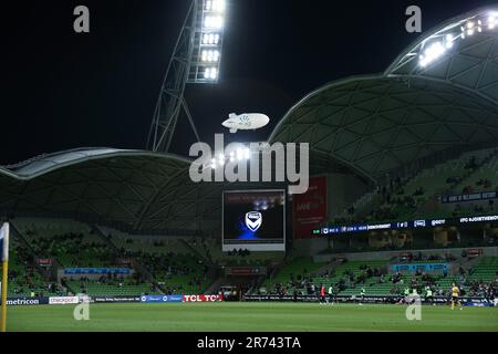 MELBOURNE AUSTRALIA FEBRUARY 19 An AGL blimp is seen floating