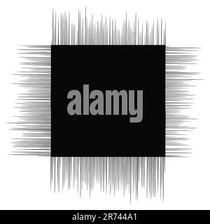 Grunge texture Black abstract background Square pattern Design element Vector illustration Isolated on white background Stock Vector