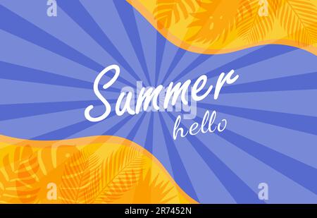 Colorful Summer background layout banners design. Horizontal poster, greeting card, header for website Stock Vector