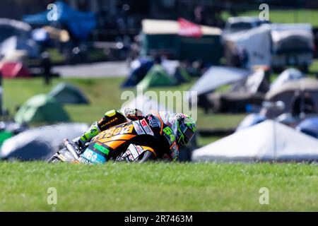 PHILLIP ISLAND, AUSTRALIA - OCTOBER 14: Fermin Aldeguer of Spain on the Speedup Racing Boscoscuro during Moto2 Free Practice at the 2022 Australian MotoGP at The Phillip Island Circuit on October 14, 2022 in Phillip Island, Australia. Stock Photo