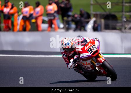 PHILLIP ISLAND, AUSTRALIA - OCTOBER 16: Jake Dixon of United Kingdom on the Aspar Team Gasgas during Moto2 Race at The 2022 Australian MotoGP at The Phillip Island Circuit on October 16, 2022 in Phillip Island, Australia. Stock Photo