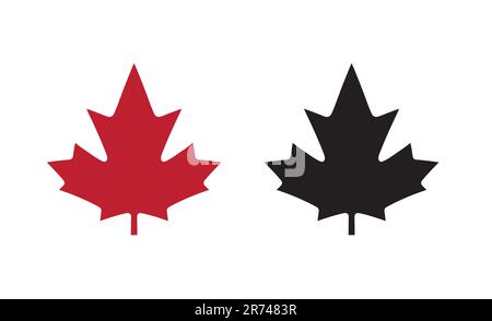 Maple tree leave icon set vector Stock Vector