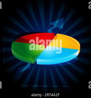 illustration of abstract pie chart Stock Vector