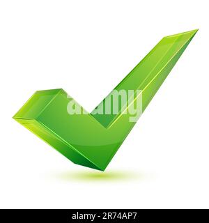 illustration of right sign on white background Stock Vector