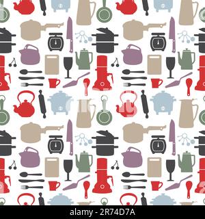 seamless kitchen pattern,vector illustration Stock Vector