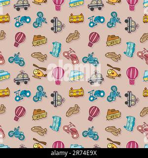 seamless transport pattern,vector illustration Stock Vector
