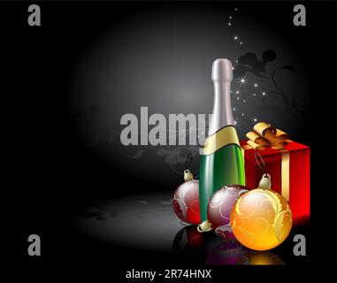 christmas background, this illustration may be useful as designer work Stock Vector