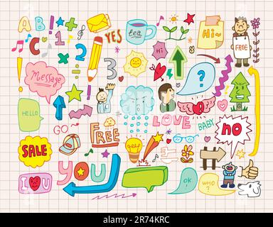 collection of doodles(hand draw) Stock Vector