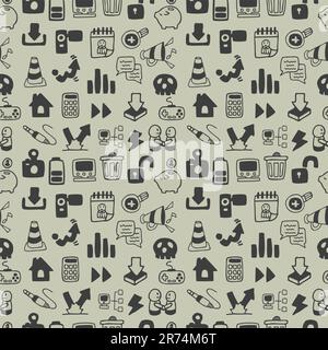 Seamless web icon pattern. Vector illustration Stock Vector