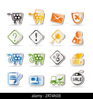 Online Shop Icons - Vector Icon Set Stock Vector