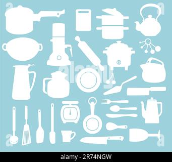 Kitchen pattern Stock Vector