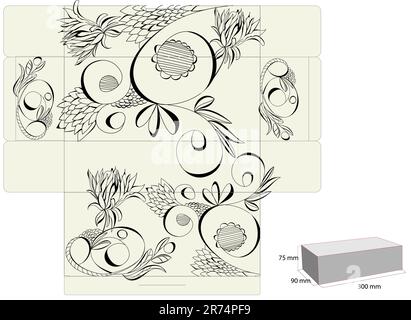 Template for box Stock Vector