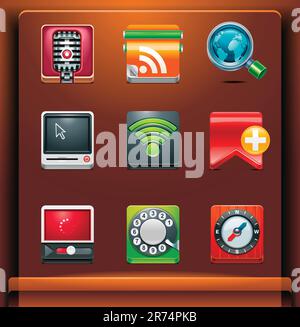 Mobile devices apps/services icons. Part 3 of 12 Stock Vector