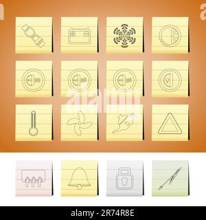 Car Dashboard icons -  vector icons set Stock Vector