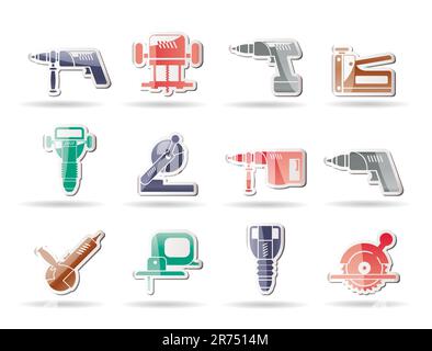 Building and Construction Tools icons - Vector Icon Set Stock Vector