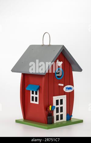Bird villa from 'Florabest', white background, Stock Photo