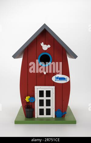 Bird villa from 'Florabest', white background, Stock Photo