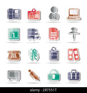 Business and Office icons - vector icon set Stock Vector