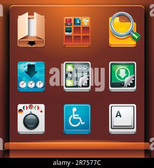 Mobile devices apps/services icons. Part 10 of 12 Stock Vector
