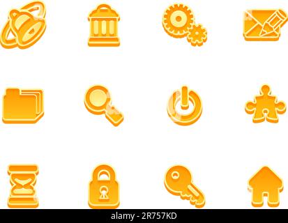 illustration of an internet icon set series Stock Vector