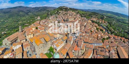 Hilltop town of Cortona Province of Arezzo Tuscany Italy Stock