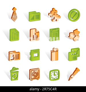 Business and Office Icons - vector icon set Stock Vector