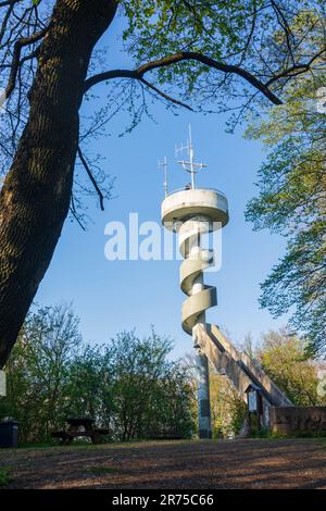 Tulbing, hill Tulbingerkogel, observation tower Leopold-Figl-Warte in Vienna Woods (Wienerwald), Lower Austria, Austria Stock Photo