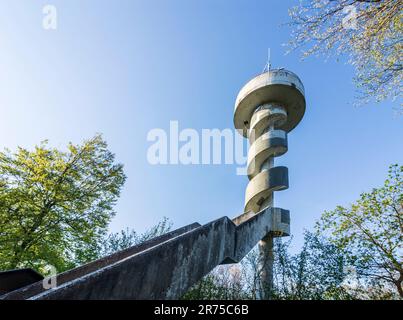 Tulbing, hill Tulbingerkogel, observation tower Leopold-Figl-Warte in Vienna Woods (Wienerwald), Lower Austria, Austria Stock Photo