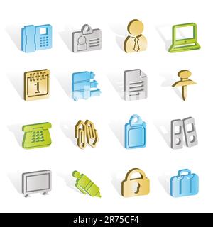 Business and Office icons - vector icon set Stock Vector