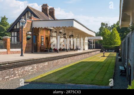 The now closed Royal Station at Wolferton on the Sandringham Estate, Norfolk, was used until 1969 by members of the royal family visiting Sandringham Stock Photo