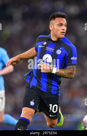Istanbul, Turkey. 10th, June 2023. Lautaro Martinez (10) of Inter seen during the UEFA Champions League final between Manchester City and Inter at the Atatürk Stadium in Istanbul. (Photo credit: Gonzales Photo - Tommaso Fimiano). Stock Photo