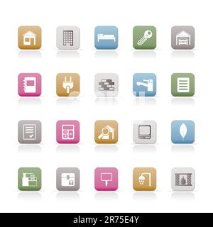 Real Estate and building icons - Vector Icon Set Stock Vector