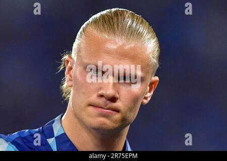 Istanbul, Turkey. 10th, June 2023. Erling Haaland (9) of Manchester City seen before the UEFA Champions League final between Manchester City and Inter at the Atatürk Stadium in Istanbul. (Photo credit: Gonzales Photo - Tommaso Fimiano). Stock Photo