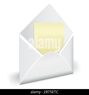 Open envelope with letter. Vector illustration. Element for design. Stock Vector