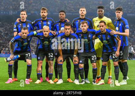 Istanbul, Turkey. 10th, June 2023. The starting-11 of Inter seen for the UEFA Champions League final between Manchester City and Inter at the Atatürk Stadium in Istanbul. (Photo credit: Gonzales Photo - Tommaso Fimiano). Stock Photo