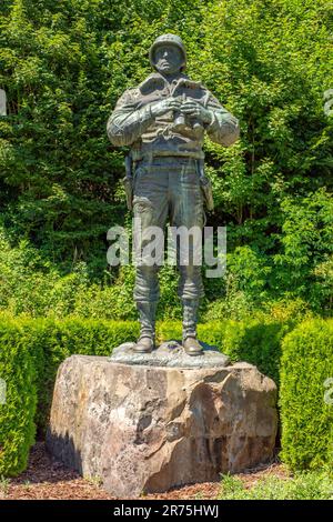 Monument of General Patton in Ettelbrück, Canton Diekirch, Grand Duchy of Luxembourg  Benelux, Benelux countries  Diekirch  Luxembourg Stock Photo