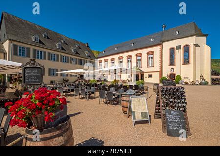 Machern Monastery near Zeltingen-Rachtig, Moselle Valley, Moselle, Rhineland-Palatinate, Germany Stock Photo
