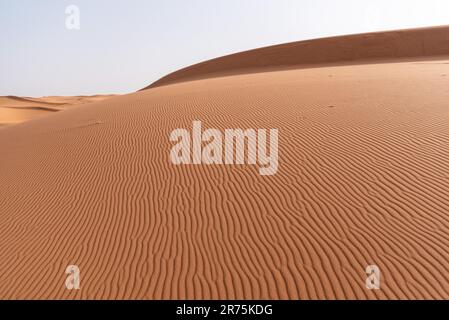 Picturesque dunes in the Erg Chebbi desert, part of the African Sahara, Morocco Stock Photo