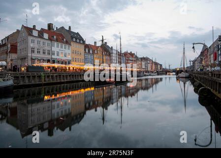 Nyhavn with colorful houses, is considered the most important sight in Copenhagen, Denmark Stock Photo