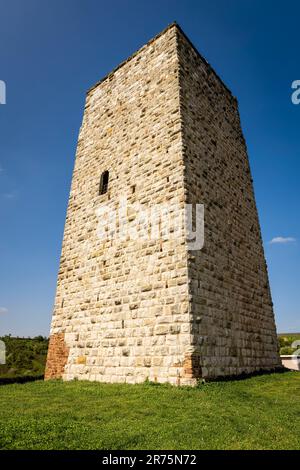 Schwabsburg in Rheinhessen in the town of the same name, imperial castle of the Staufers from the 12th century Stock Photo