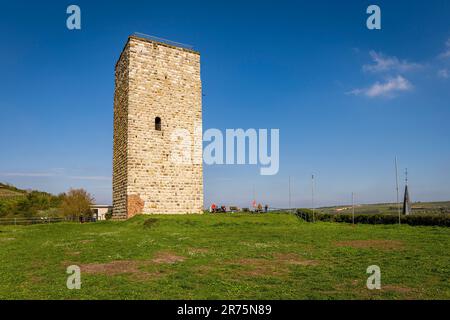 Schwabsburg in Rheinhessen in the town of the same name, imperial castle of the Staufers from the 12th century Stock Photo