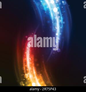 abstract wave with lights Stock Vector
