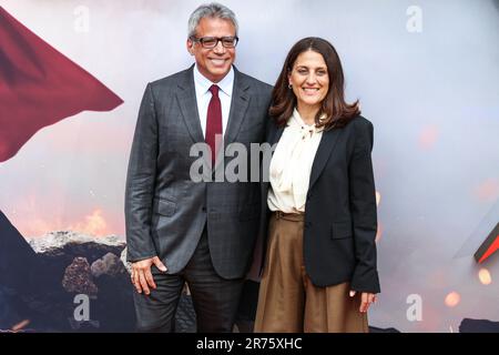 Hollywood, United States. 12th June, 2023. HOLLYWOOD, LOS ANGELES, CALIFORNIA, USA - JUNE 12: American film studio executive, film producer and screenwriter/Co-Chairperson and CEO of Warner Bros. Pictures Group Mike De Luca and American film producer/Co-Chairperson and CEO of Warner Bros. Pictures Group Pamela Abdy arrive at the Los Angeles Premiere Of Warner Bros. 'The Flash' held at the TCL Chinese Theatre IMAX on June 12, 2023 in Hollywood, Los Angeles, California, United States. ( Credit: Image Press Agency/Alamy Live News Stock Photo